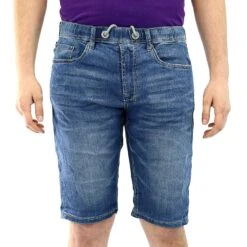 Buffalo By David Bitton Casper-X Jean Shorts - Veined And Blasted - Mens
