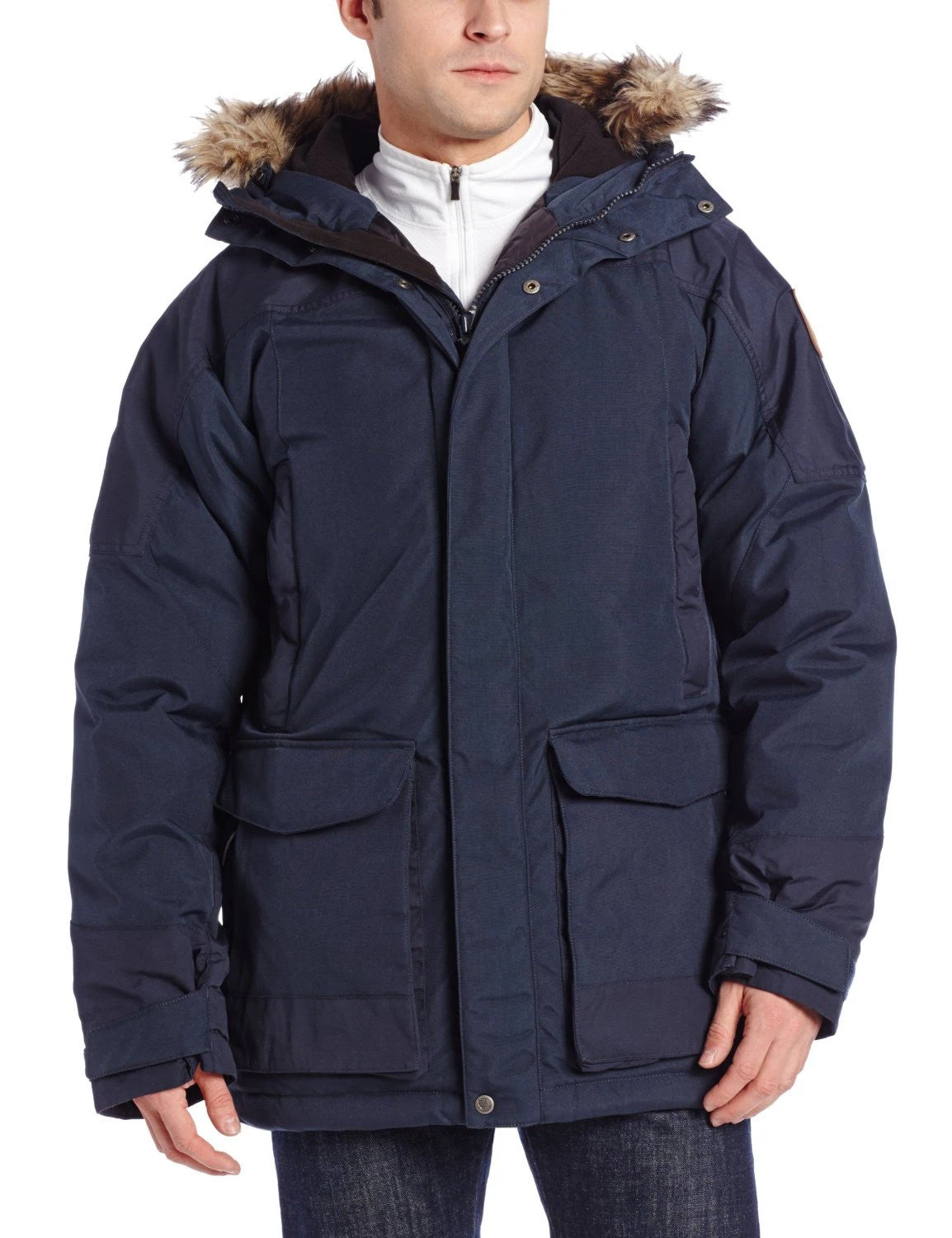 FJÄLLRÄVEN Fjallraven Kyl Parka Winter Hooded Down Jacket - Dark Navy - Mens 1 FJÄLLRÄVEN Fjallraven Kyl Parka Winter Hooded Down Jacket - Dark Navy - Mens