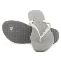 Havaianas Slim Crystal Glamour Swarovski Thong Flip Flop Sandal - White - Womens -Clothing Sales Store havaianas4119517 0982 1