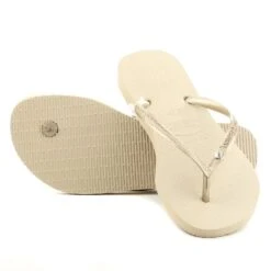 Havaianas Slim Crystal Glamour Swarovski Thong Flip Flop Sandal - White - Womens -Clothing Sales Store havaianas4119517 2719 1