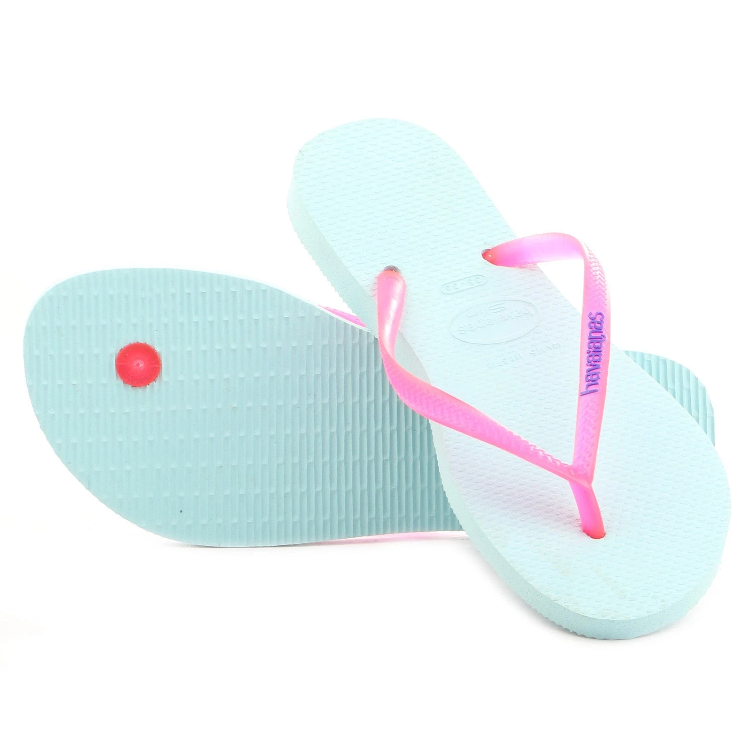 Havaianas Slim Logo Pop Up Thong Flip Flop Sandal - Ice/Violet - Womens 2 Havaianas Slim Logo Pop Up Thong Flip Flop Sandal - Ice/Violet - Womens - Image 2