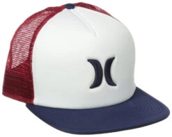 Hurley Blocked Trucker Hats - Red/White - Mens