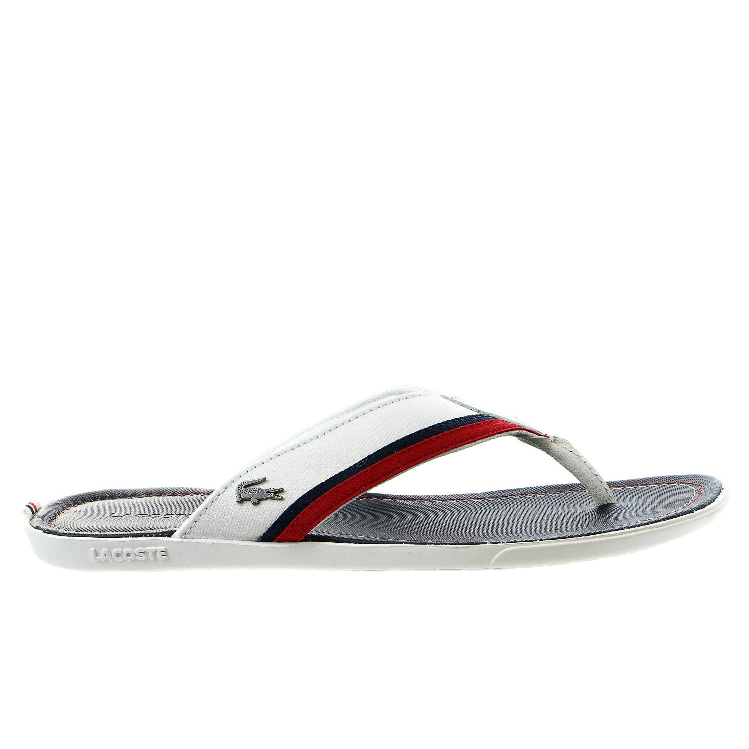 Lacoste Carros 2 Flip Flop Thong Sandal - Off White/Navy - Mens 2 Lacoste Carros 2 Flip Flop Thong Sandal - Off White/Navy - Mens - Image 2