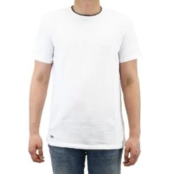 Lacoste Short Sleeve Crew T-shirt - White - Mens