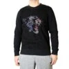 Puma Mesh Crew Neck Sweat Shirt - Black - Mens