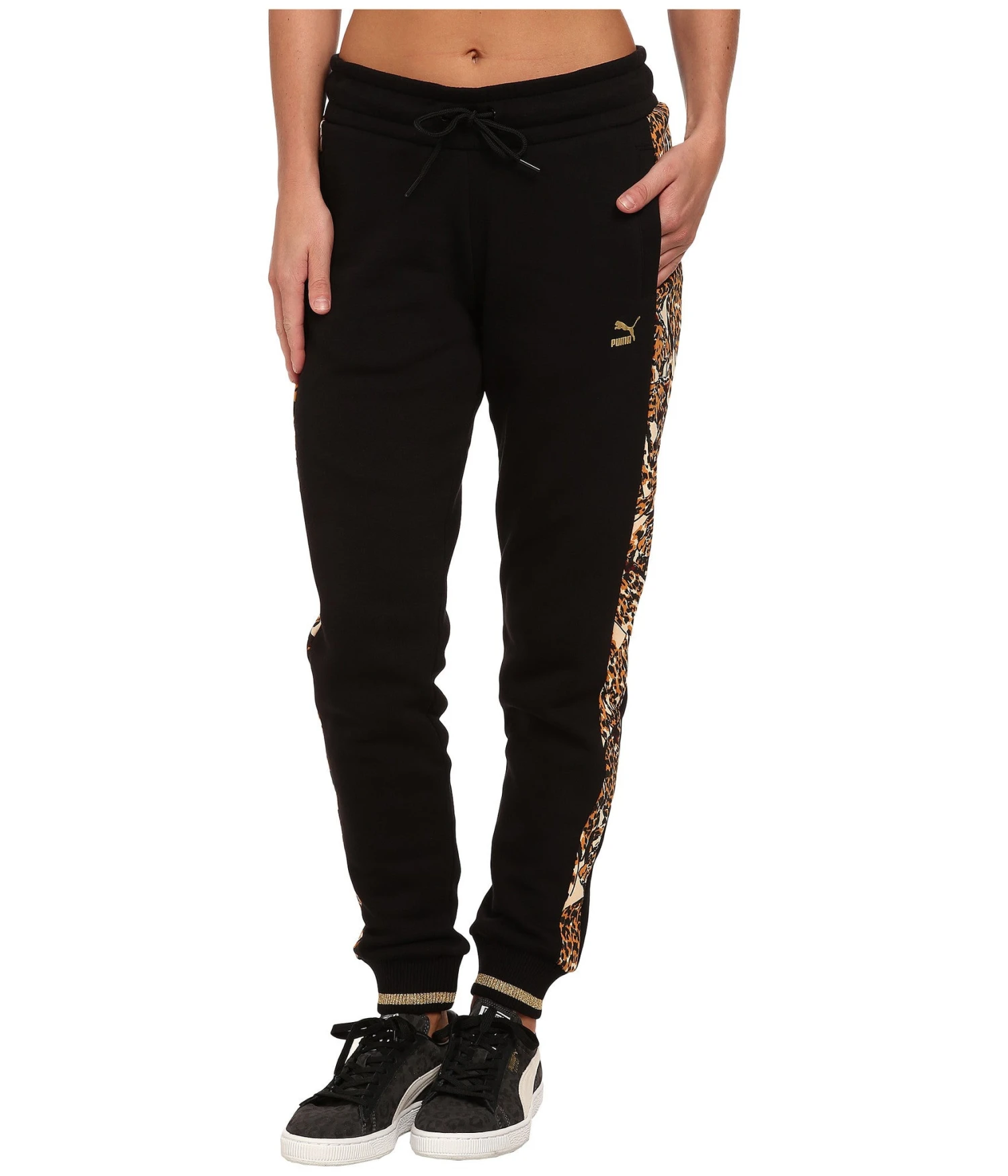 Puma Printed Side Panel Sweatpants - Grey - Womens 2 Puma Printed Side Panel Sweatpants - Grey - Womens - Image 2