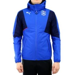 Puma EvoTRG Italia Stadium Hooded Track Jacket - Team Power Blue/Peacoat - Mens