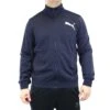 Puma Contrast Front-Zip Track Jacket - Navy/White - Mens