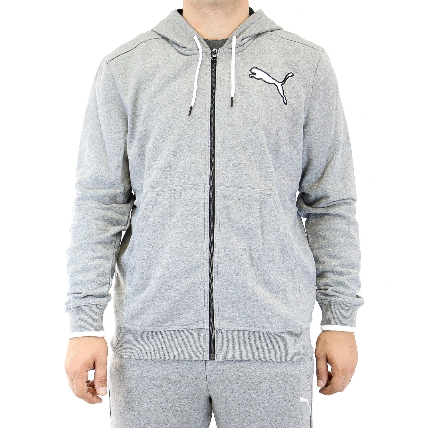 Puma Full Zip Hooded Jacket Full Zip Hoody - Black - Mens 2 Puma Full Zip Hooded Jacket Full Zip Hoody - Black - Mens - Image 2